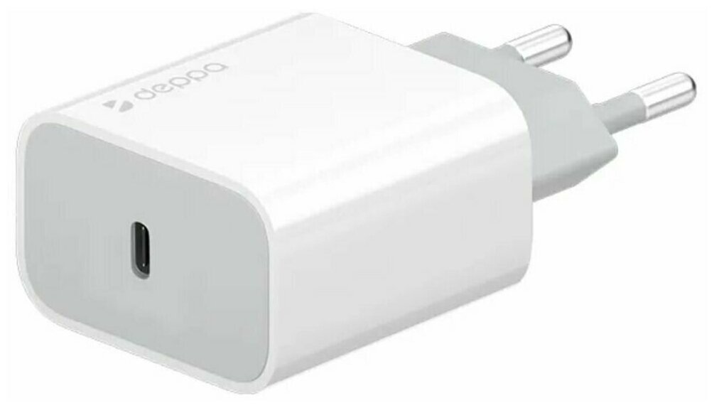 СЗУ USB Type-C, Power Delivery, 20Вт, белый, Deppa (11424)