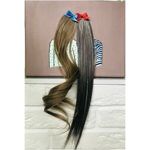 Панно из искусственных волос