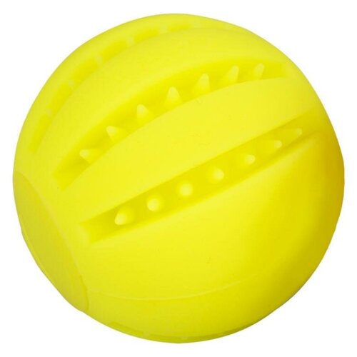 фото Игрушка для собак duvo+ интерактивная, "мяч светящийся", жёлтый, 10см (бельгия)