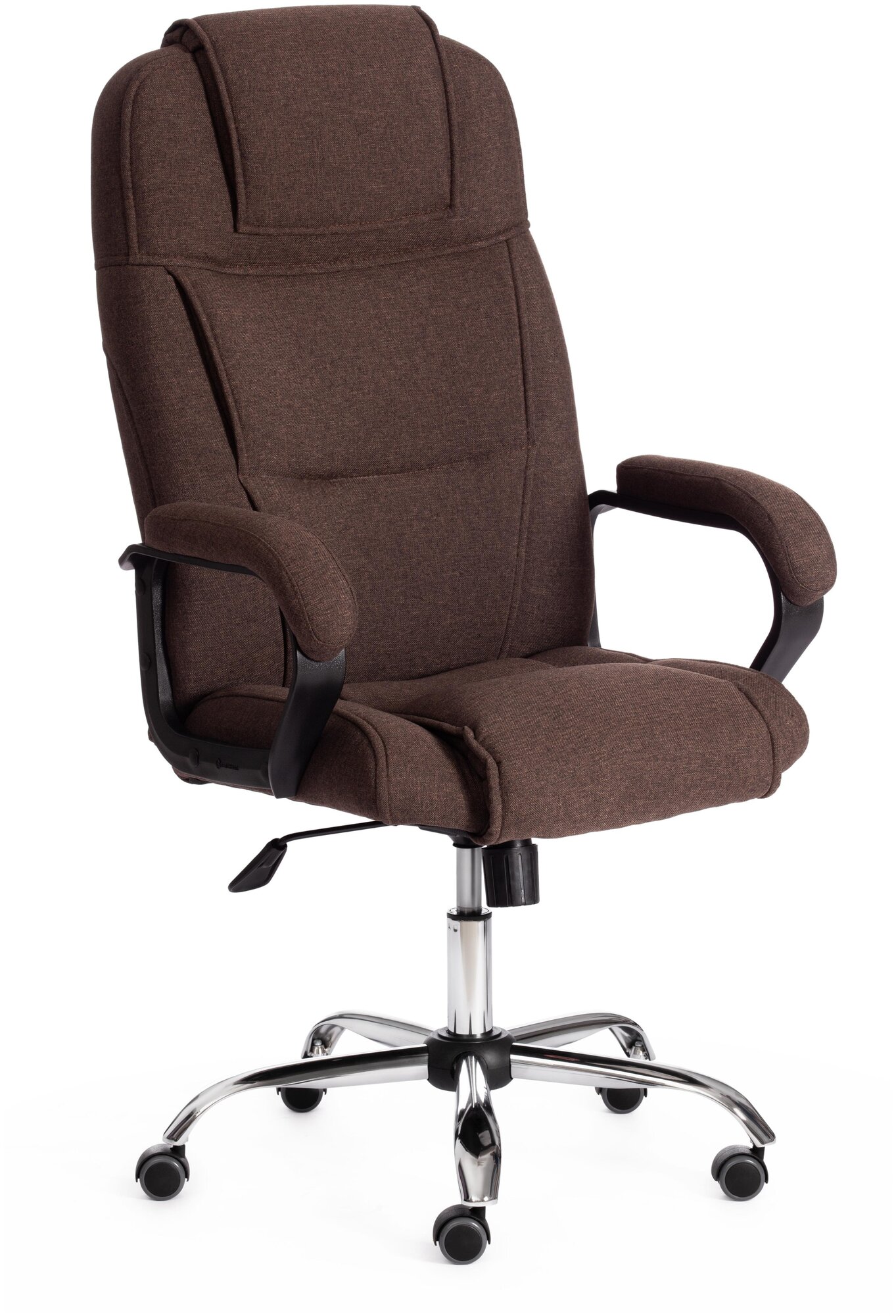 Кресло BERGAMO хром (22), ткань, коричневый, 3М7-147