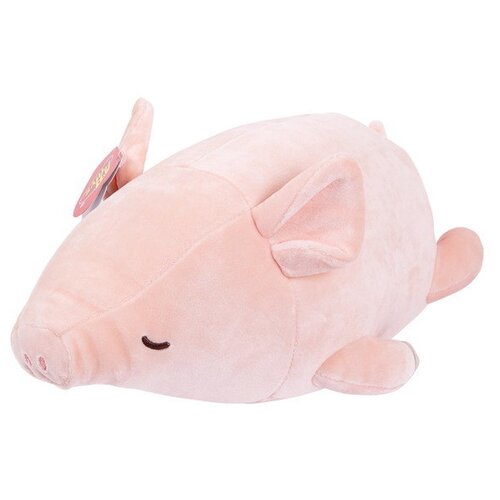 Мягкая игрушка ABtoys Свинка розовая, 27 см, розовый