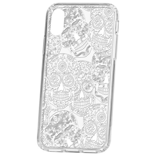 фото Чехол для телефона ip x kruche print skull white