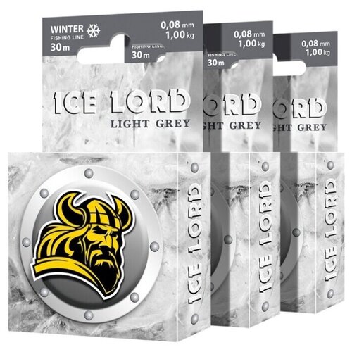 фото Леска зимняя ice lord light grey aqua