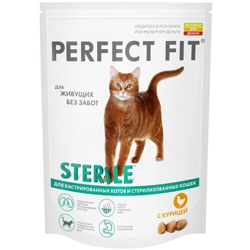 Perfect Fit Sterile Сухой корм стерилизованных кошек с курицей 190 г (1 шт)