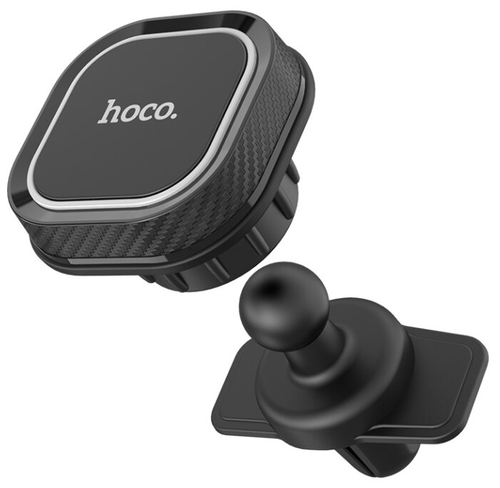 Магнитный держатель Hoco CA52 черный/серый фото 2