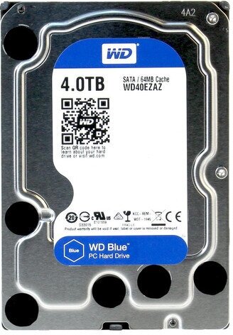 Жесткий диск WD Blue WD40EZAZ, 4ТБ, HDD, SATA III, 3.5"