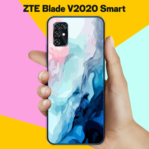 Силиконовый чехол на ZTE Blade V2020 Smart Акварель / для ЗТЕ Блейд Ви2020 Смарт силиконовый чехол на zte blade v2020 smart мишки для зте блейд ви2020 смарт