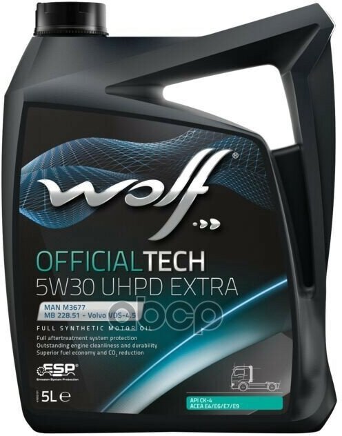 Wolf Моторное Масло Wolf Officialtech 5W-30 Uhpd Extra 5Л