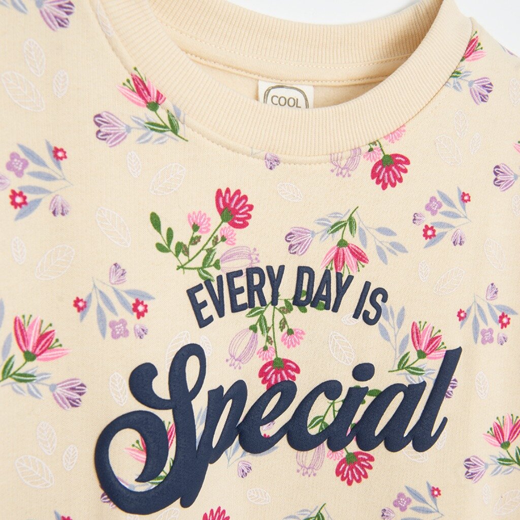 Свитшот COOL CLUB, размер 152, бежевый — фото 1