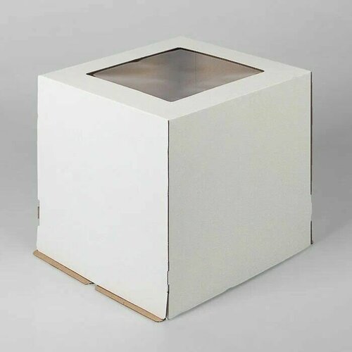 Коробка для торта с окном, 30х30х30 см. (3 штуки)