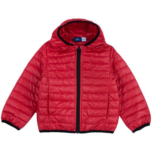 Куртка Chicco демисезонная, средней длины, водонепроницаемость, капюшон, карманы, подкладка, стеганая, утепленная, размер 110, красный