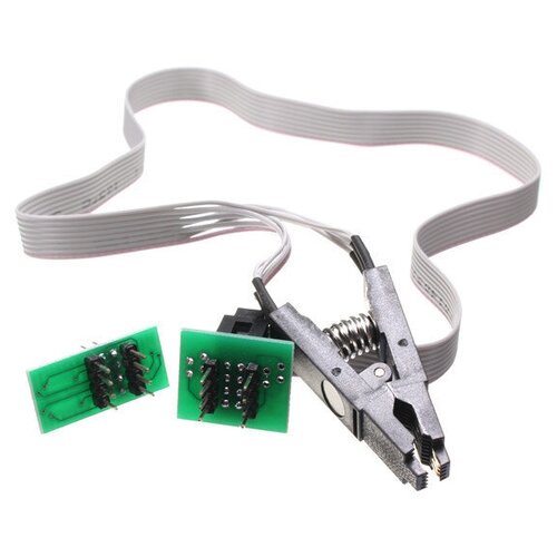 Переходник SOP8 с кабелем 208mil sop8 to dip8 ic socket programmer adapter socket sop8 soic8 ic test socket for 25xx eeprom spi flash chip