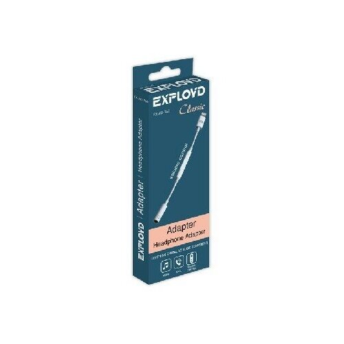 EXPLOYD EX-AD-760 Переходник Jack 3,5mm - 8 Pin bluetooth белый Classic переходник exployd ex ad 1173 8 pin jack 3 5mm 8 pin