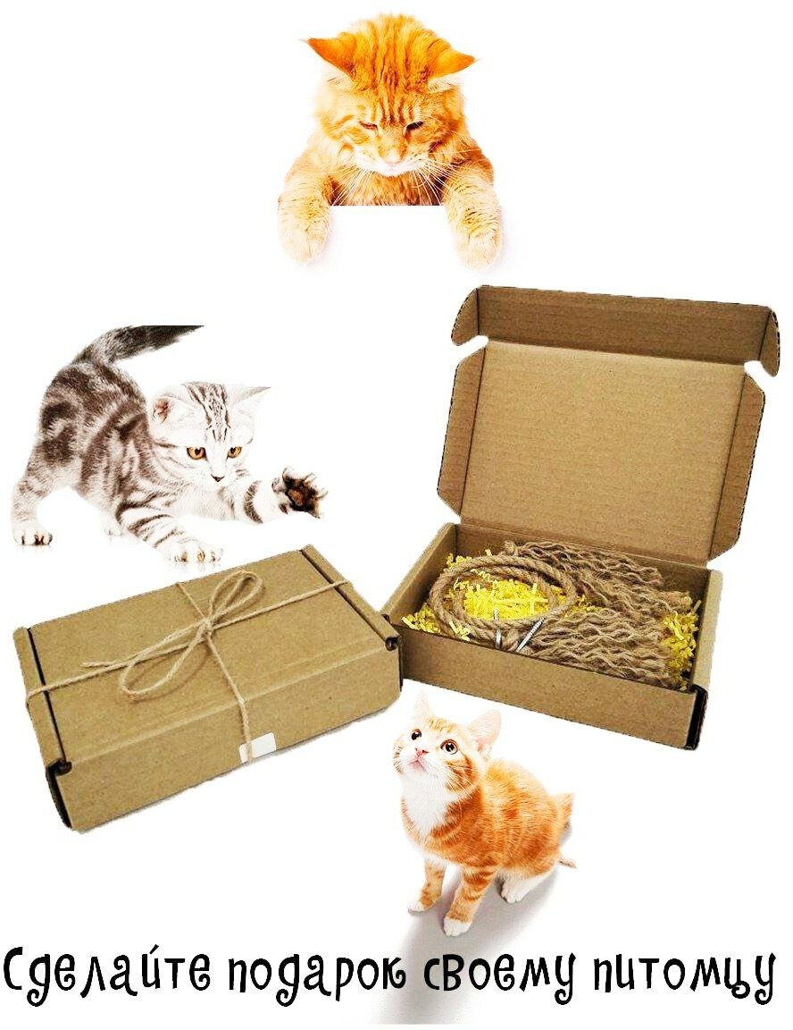 Игрушка для кошки Пушистый питомец набор канатов 60 см - фотография № 3