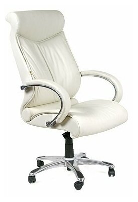 Офисное кресло Chairman 420 Россия кожа белая