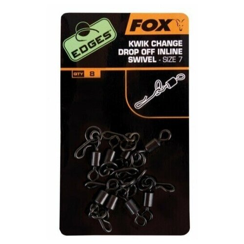 Вертлюг быстросьемный Fox Edges Kwik Change Inline Swivel 8шт Size 7