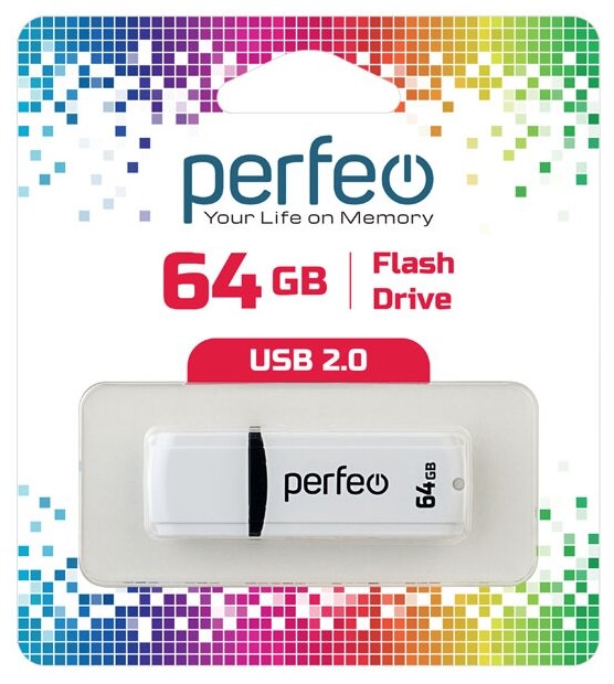 USB флешка Perfeo USB 64GB C02 White