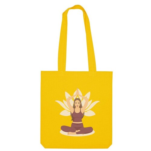 Сумка шоппер Us Basic, желтый сумка йога оранжевый