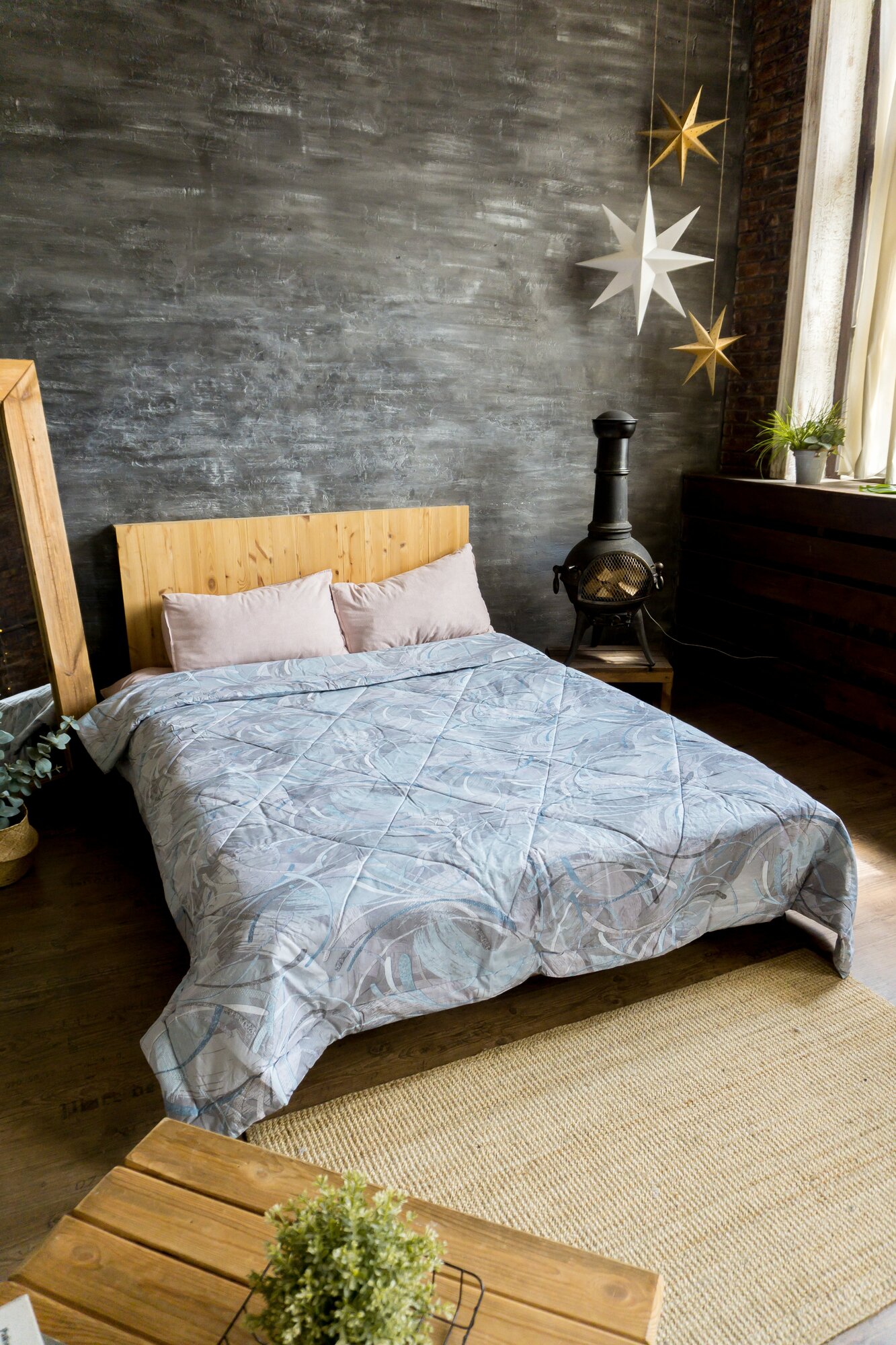 Одеяло зимнее всесезонное утепленное лен евро (200х220) "Аделина" - фотография № 5