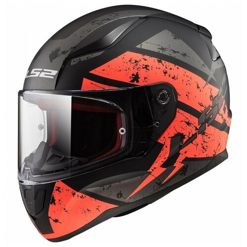 Шлем интеграл LS2 FF353 Rapid Deadbolt, Black/Orange Matt_M