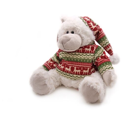 фото Мягкая игрушка magic bear toys мишка лесли в шапке и свитере 25 см