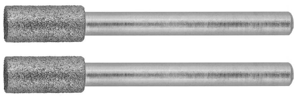 ЗУБР 2 шт, 4.8 x 10.0 х 3.2 мм, L 38 мм, Набор алмазных мини-шарошек (35920)