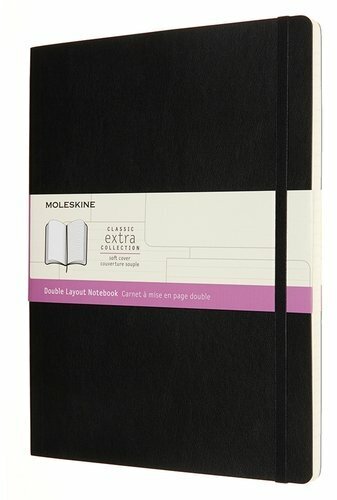 Блокнот Moleskine Classic Soft Double XLarge, 190 х 250 мм, 192 страниц, линейка,/нелинованный, мягкая обложка, черный