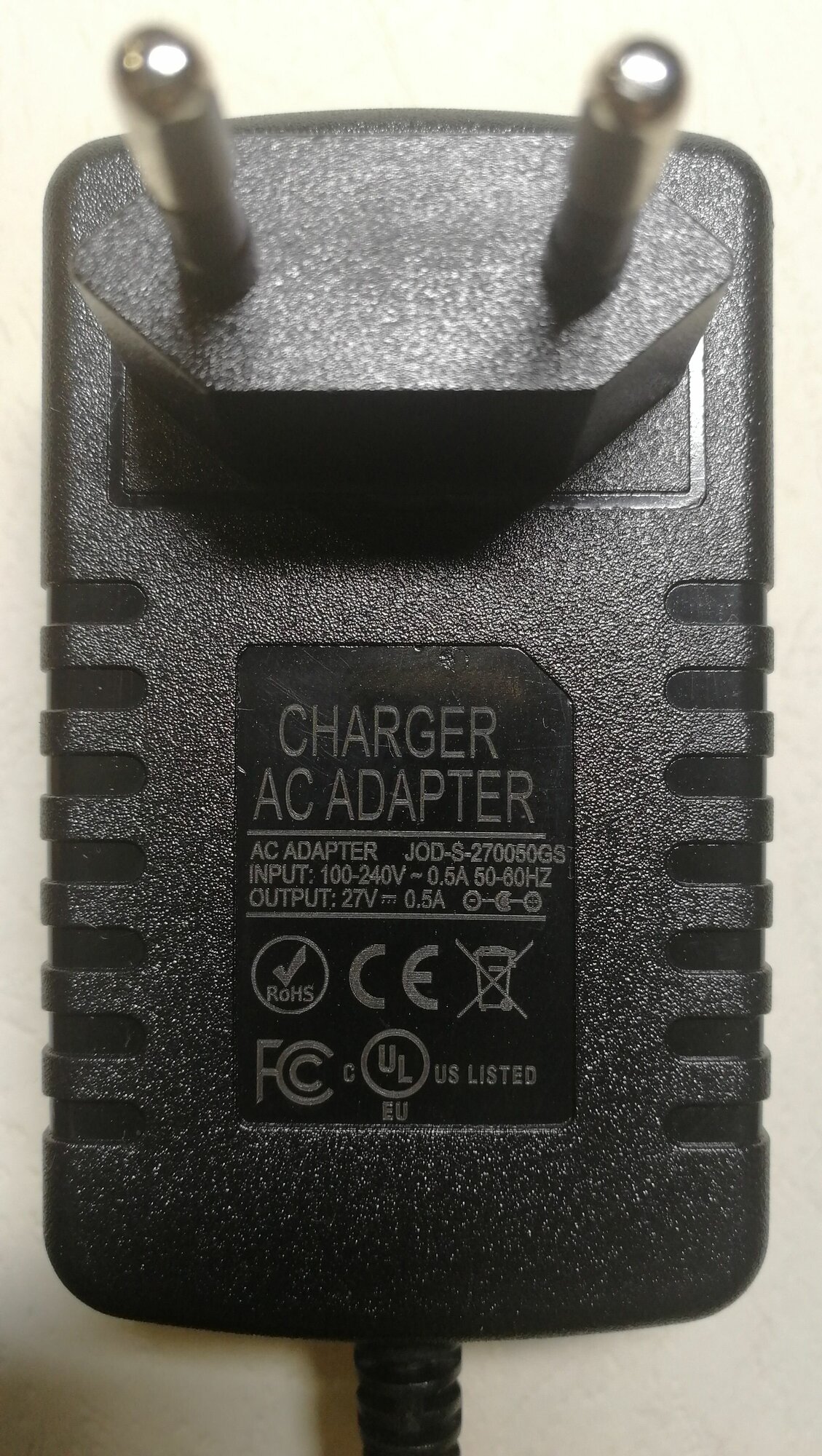 Зарядное устройство адаптер питания для пылесоса Gorenje SVC144FBK, SVC216F 27V 0.5A - фотография № 10