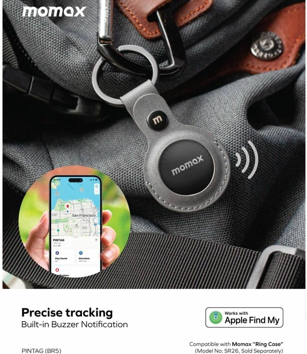 GPS трекер для отслеживания Momax PINTAG Find my Tracker (BR5W) белый
