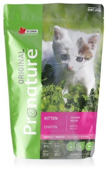 Pronature Original сухой корм для котят 340г, курица х 3 шт.