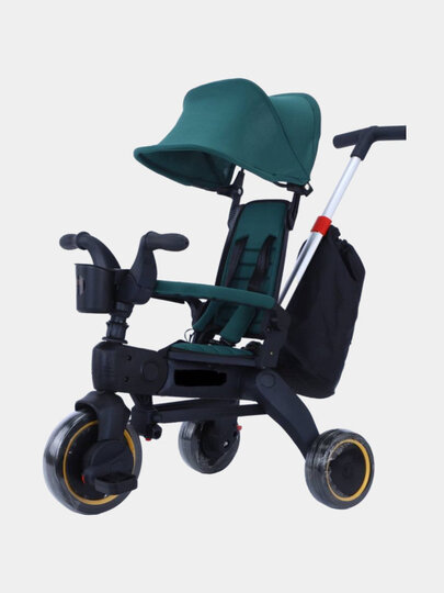 Детский легкий складной велосипед , хаки