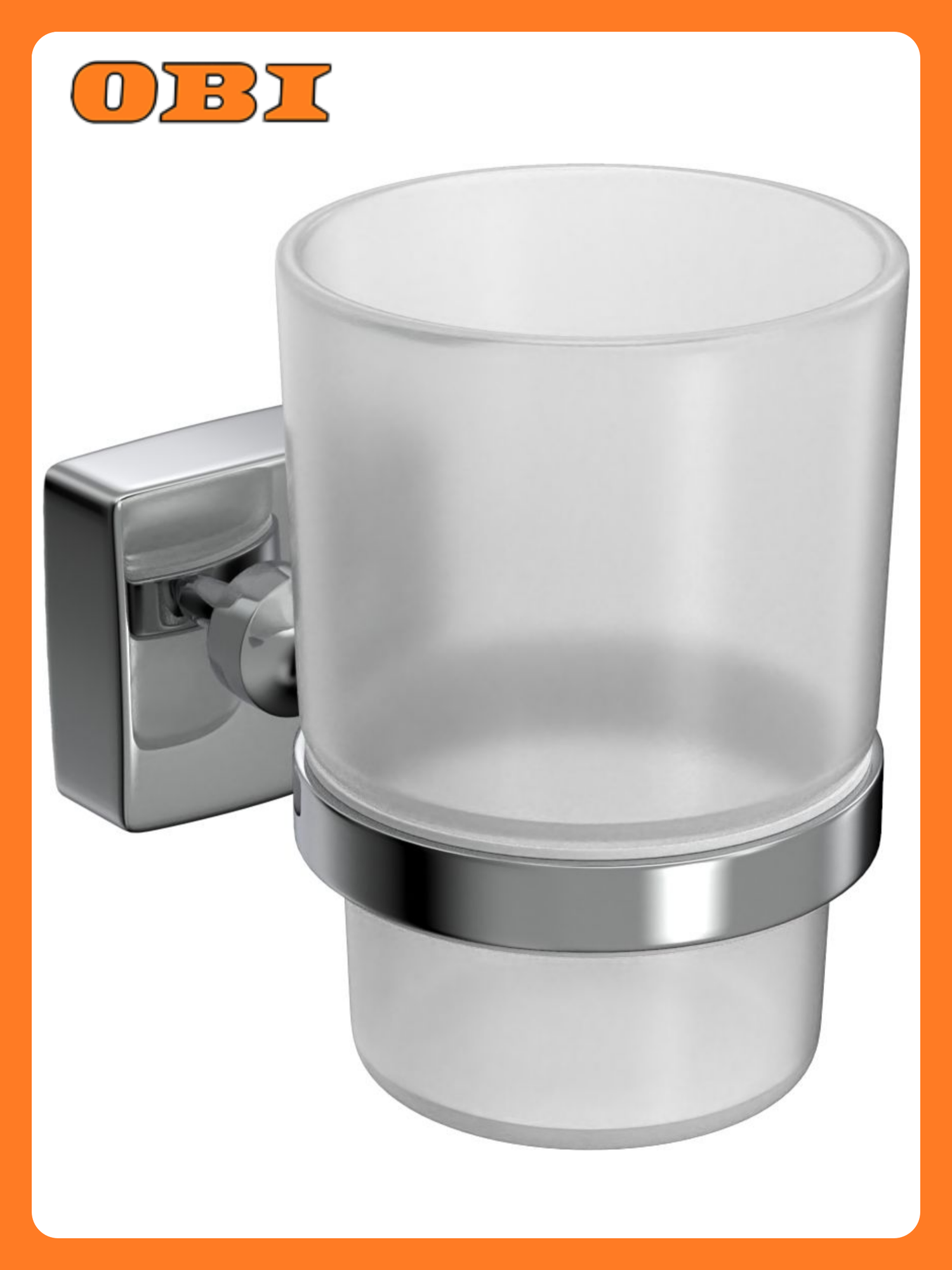 Стакан для зубных щеток Fora Keiz настенный серебристый металл 95 см х 67 см