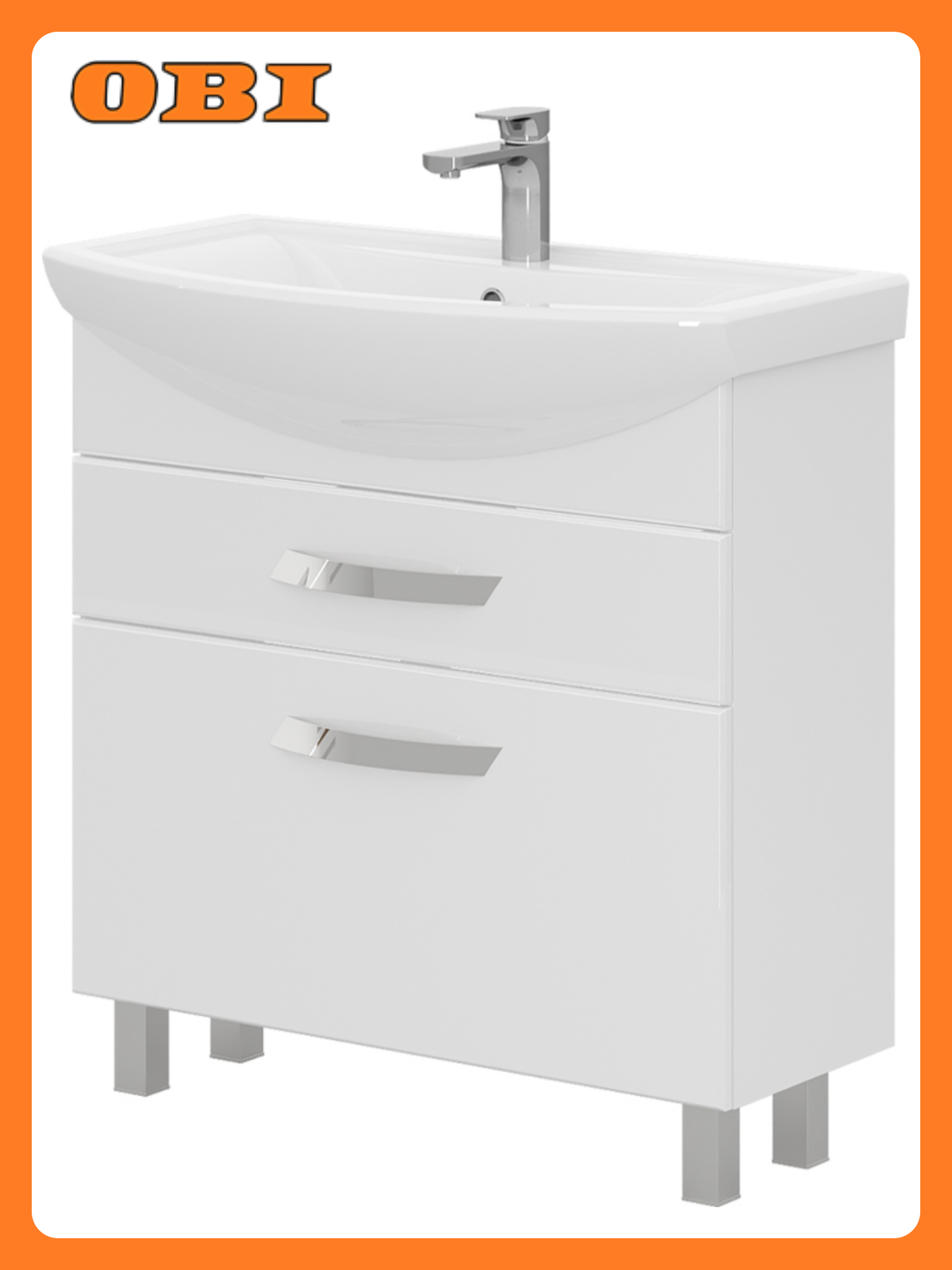 Тумба напольная под раковину VOLNA Onda 60.2Y (Балтика) 60 см белая