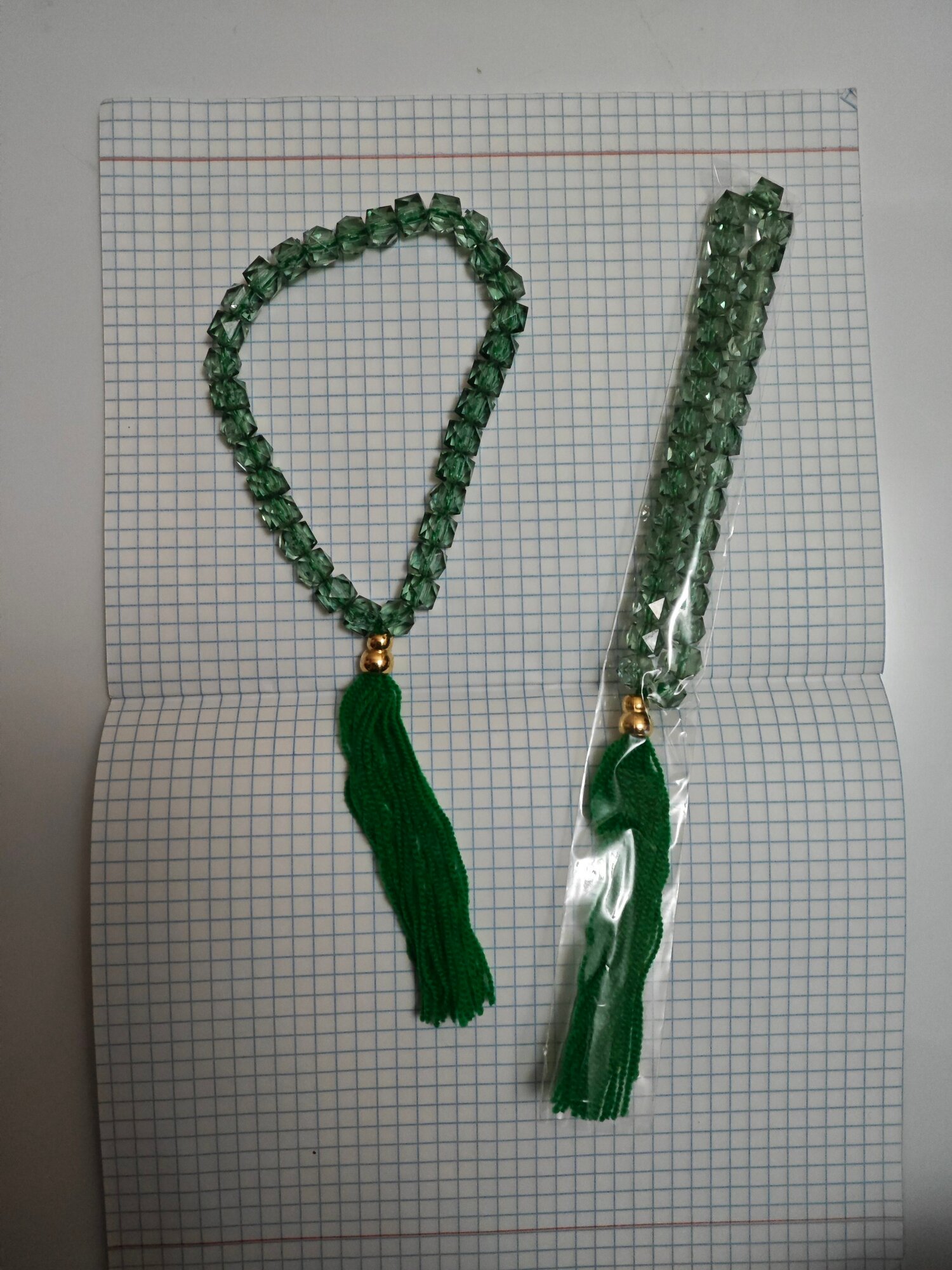 Чётки, 5 шт., длина 33 см, green — фото 1