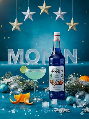 Изображение товара Сироп Monin Блю Курасао со вкусом апельсина "Blue Curacao Syrup" пастеризованный, 1 л