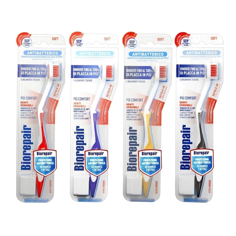Зубная щетка Biorepair CURVE Denti Sensibili Soft, мягкая, для чувствительной эмали — фото 1