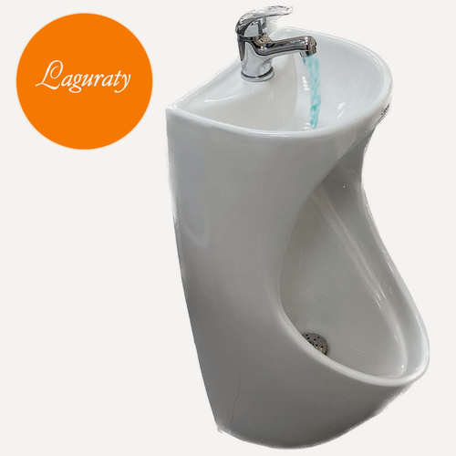 Изображение товара Подвесной писсуар Laguraty с раковиной X1 (универсальный слив)