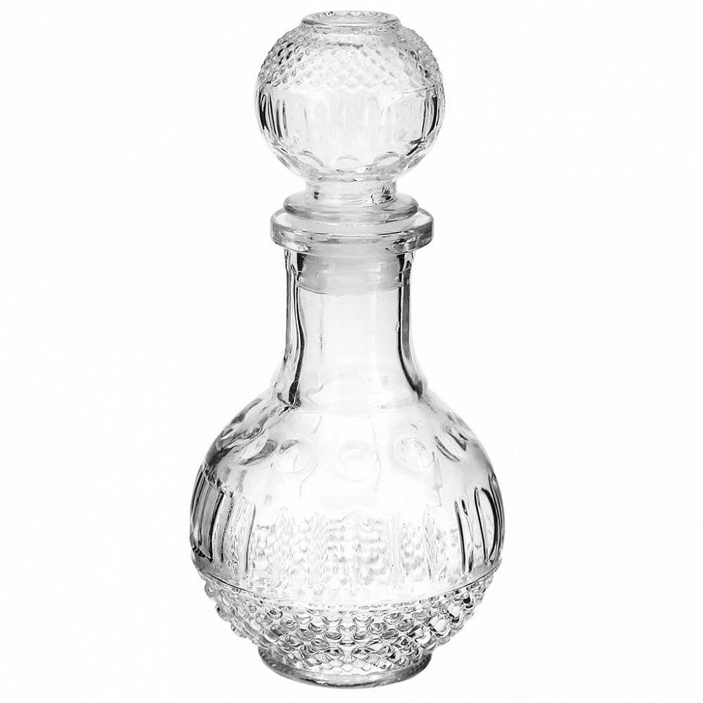 Графин стеклянный "Домашний" 500мл, прозрачный, h21см, д10,5см, пробка-стекло