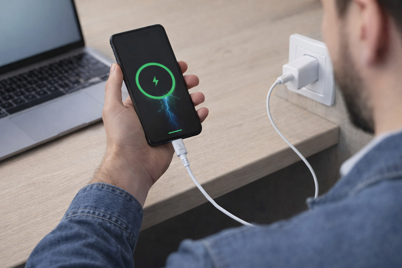 USB-кабель Type-C для передачи данных и зарядки KAKUSIGA, 2 метра, белый. — фото 1