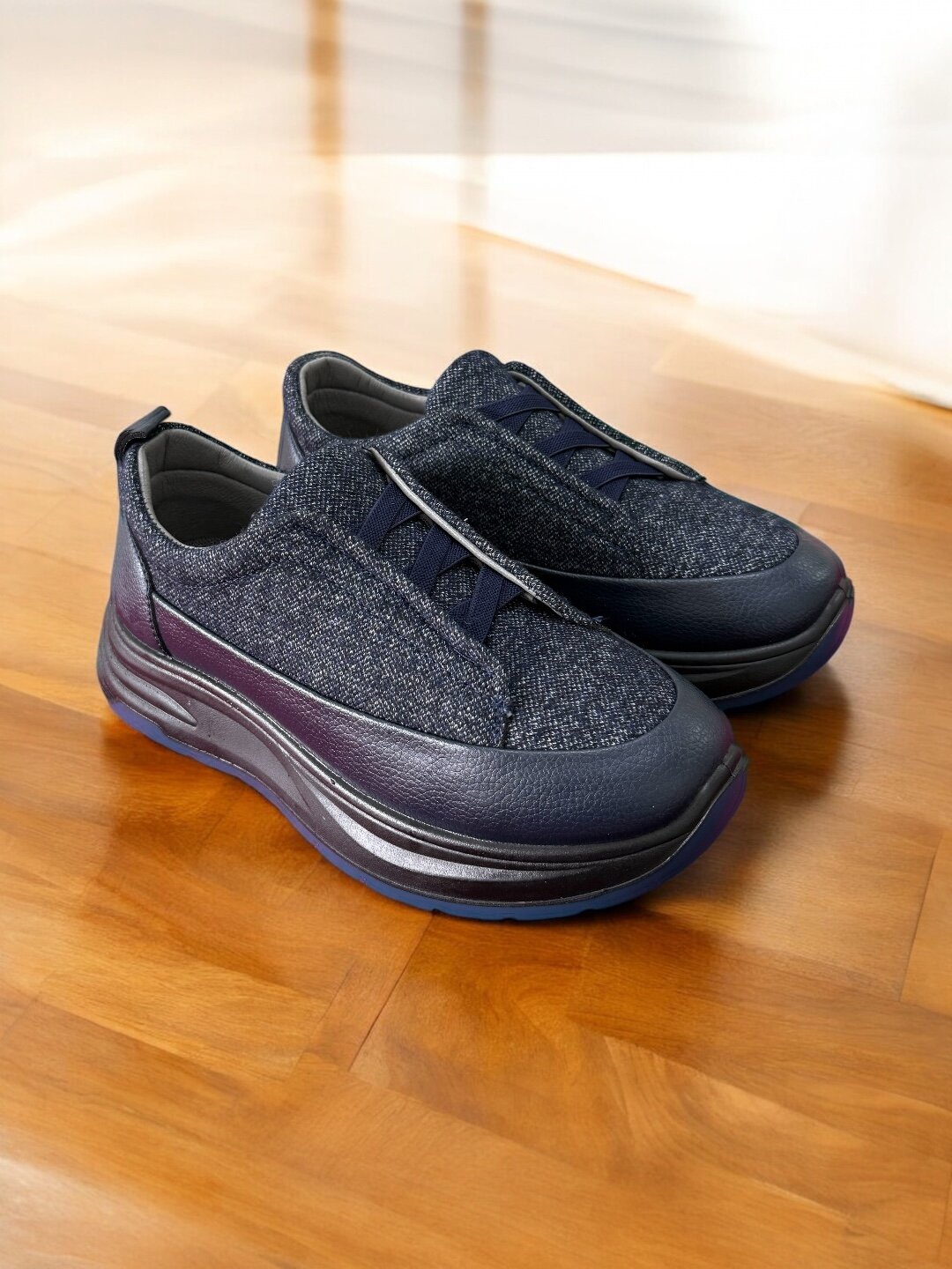 Лоферы  1, размер 40, темно-синий — фото 1