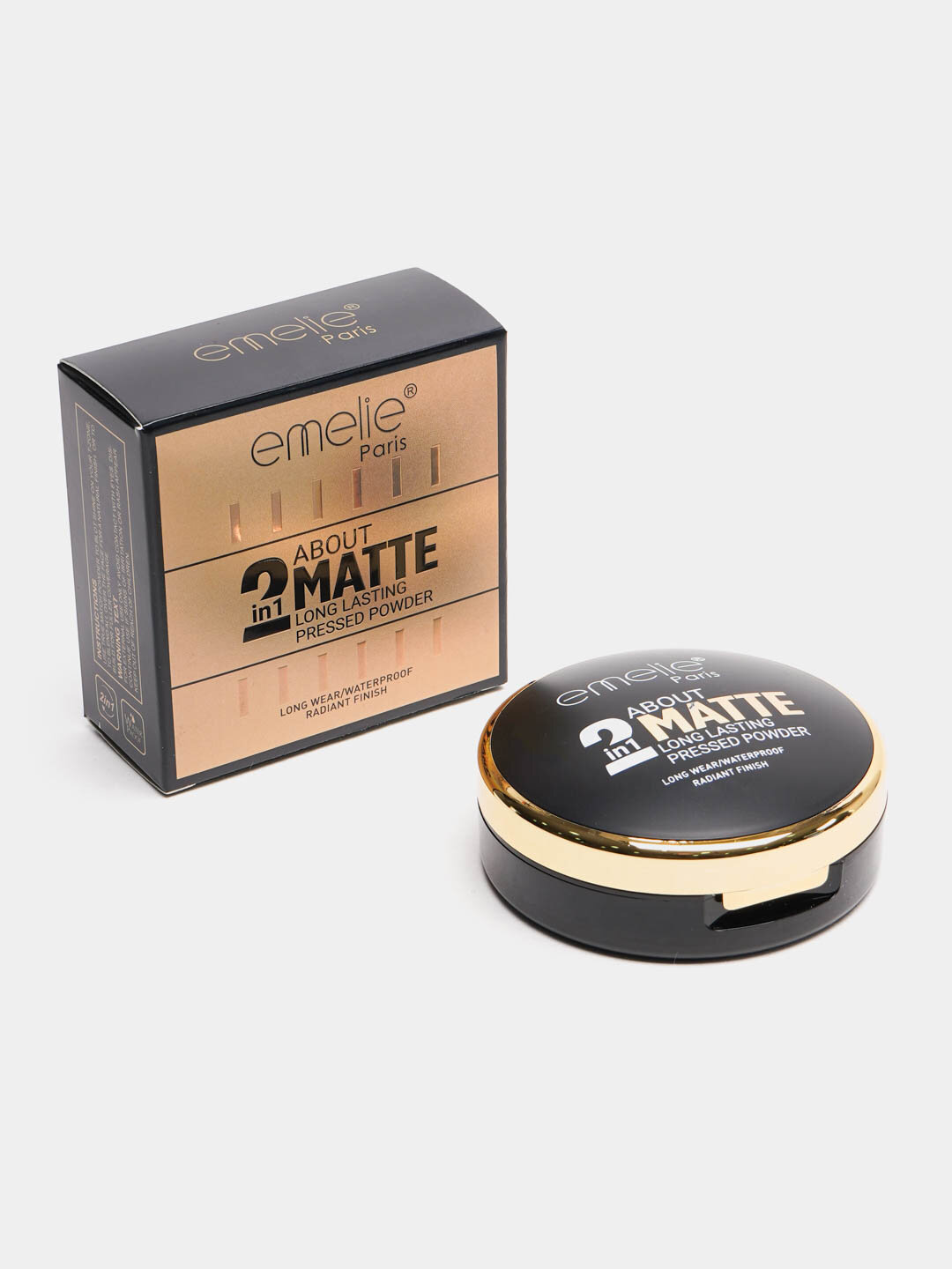 Emelie Paris About Matte 2 in 1 компактная пудра для лица, матирующая