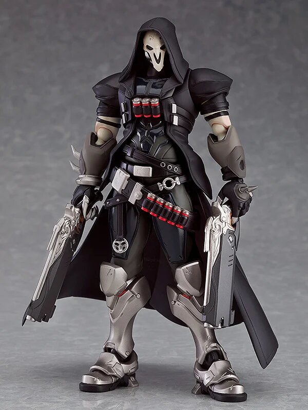 Figma No.393 Reaper Overwatch: 16.5 см, подвижные суставы, 2 Hellfire Shotguns, эффекты, 9 рук, стенд