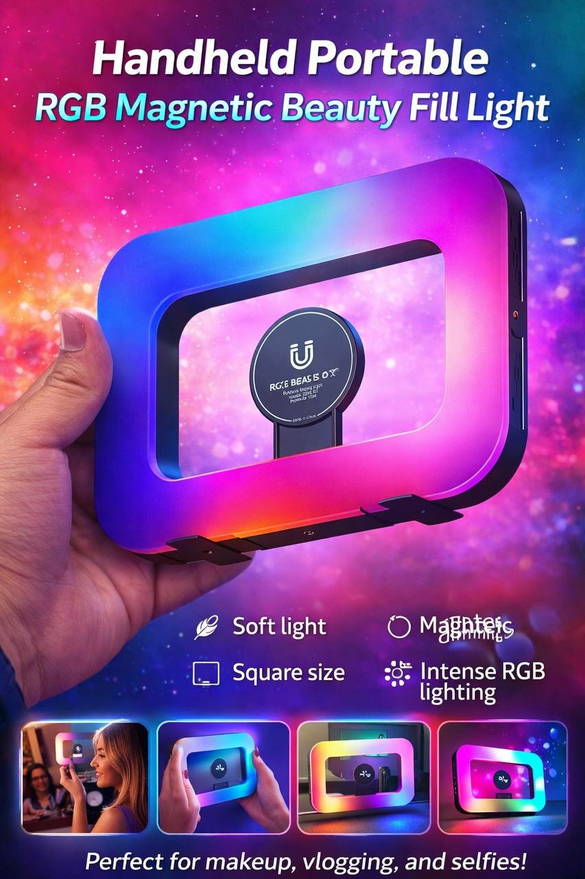 Портативный светильник ZGRL-01RGB –Перезаряжаемый светильник для клеток для кроликов–Лампа для живой трансляции и съемки