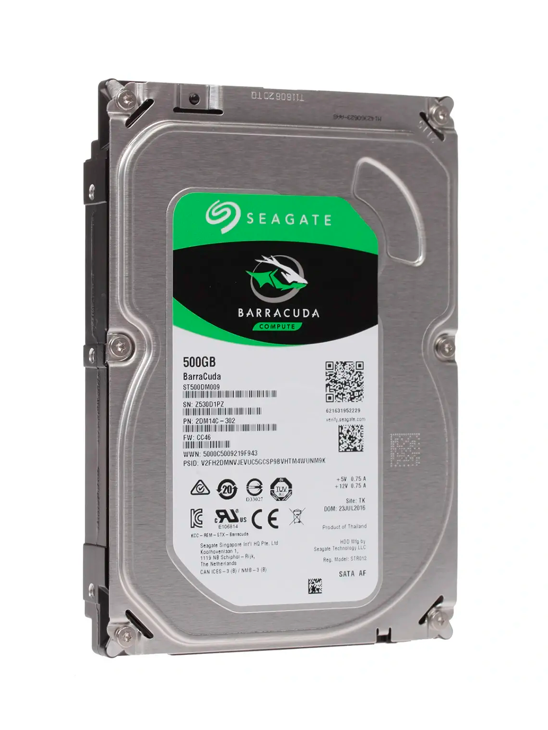 Жёсткий диск Seagate Barracuda ST500DM009 500GB 3.5" SATA III