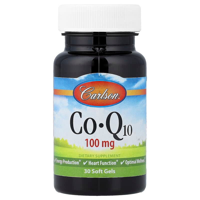 CoQ10 Carlson 100 mg N30 — коэнзим Q10 для сердца, энергии и здоровья клеток