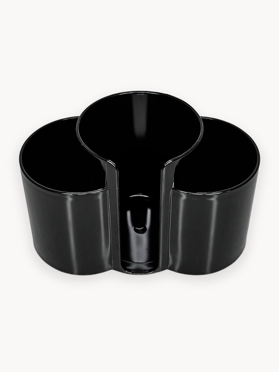 Органайзер для ватных дисков и палочек тройной черный IKEA. Контейнер для косметики. Органайзер для ванной