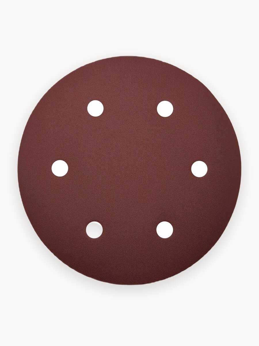 Шлифовальные круги 225мм на липучке 10шт Р180, 6 отверстий / шлифовальные диски 225 для жирафа