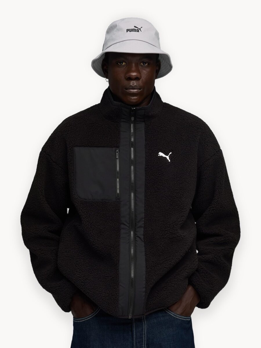 Куртка PUMA Reversible Hybrid Sherpa, размер XL, черный