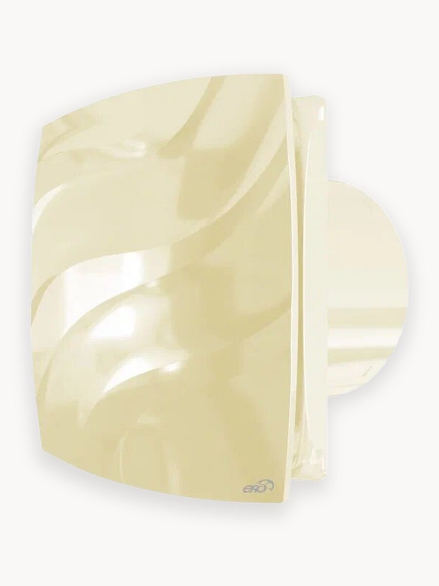 Вентилятор вытяжной с обратным клапаном WAVE 100C IVORY, 100 мм в ванную, в туалет, на кухню, слоновая кость, ERA