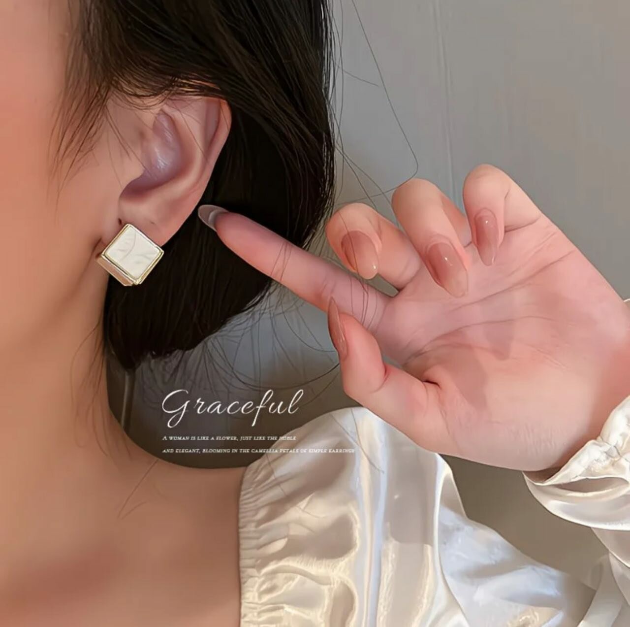 Серьги , серебристый